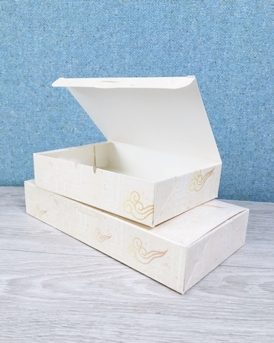 인쇄 종이 도시락 김밥 상자만두 분식 포장용 박스2가지 사이즈[100매 단위]