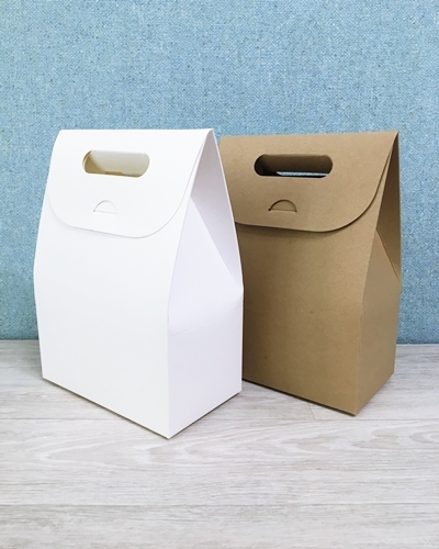 손잡이 종이 가방 박스답례품 선물 사은품 다용도 포장 상자15.5cm * 9cm * 23cm화이트 / 크라프트[50매 단위]