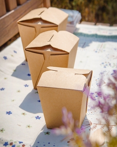 몽땅 도시락 상자 (크라프트)피크닉 소풍 종이 일회용 샐러드 포장용 상자3가지 사이즈[50매 단위]