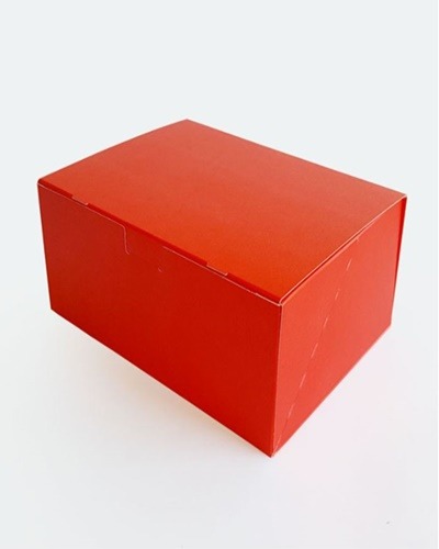 종이 원터치 상자 (레드)조각케익 케이크 제과 답례품 다용도 포장 박스소 (21cm x 15cm x 8.5cm) [50장 단위]