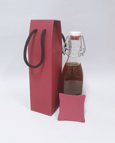 스윙병 참기름 와인 유리병 포장용 답례품 상자끈 손잡이 박스100매단위(할인적용가)레드2가지 사이즈