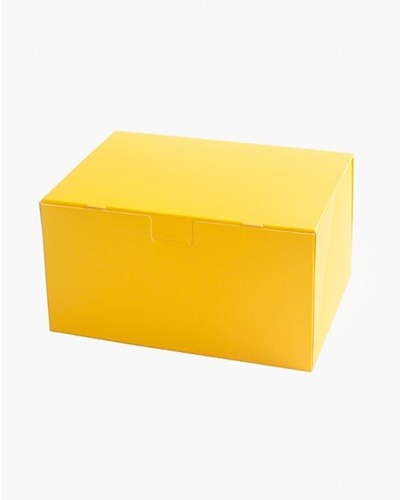 종이 원터치 상자 (노랑)조각케익 케이크 제과 답례품 다용도 포장 박스소 (21cm x 15cm x 8.5cm) [50장 단위]